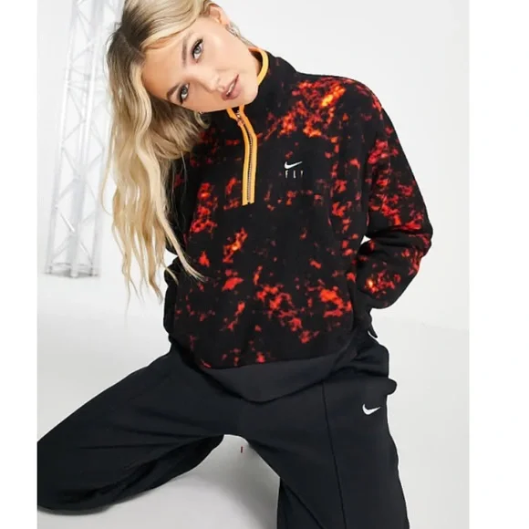 Nike Basketball Fly Marble Print Crop Quarter zip M - Picture 9 of 9